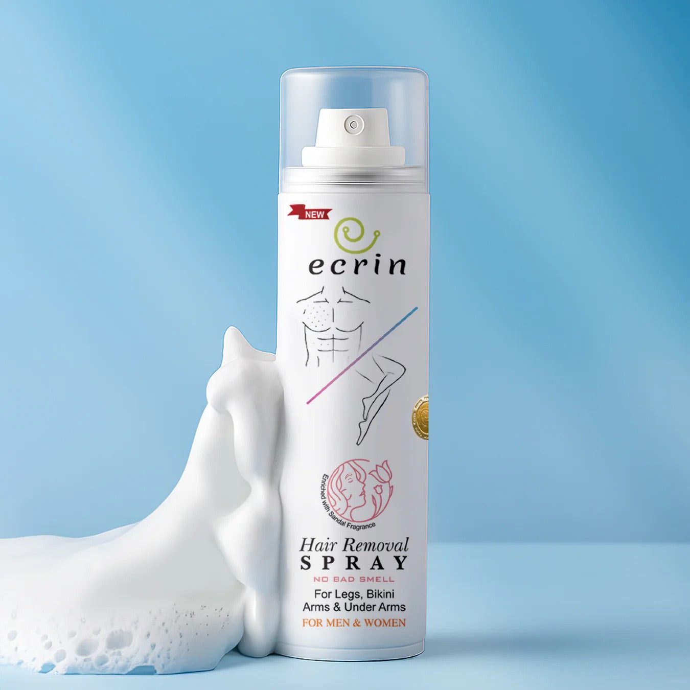New Ecrin Hair Removal Foaming Spray - (200ml)