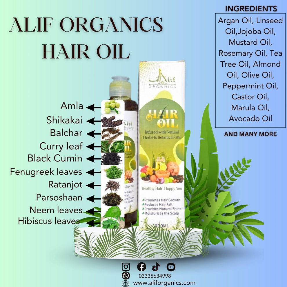Alif Organics Natural Hair Oil | 200ML