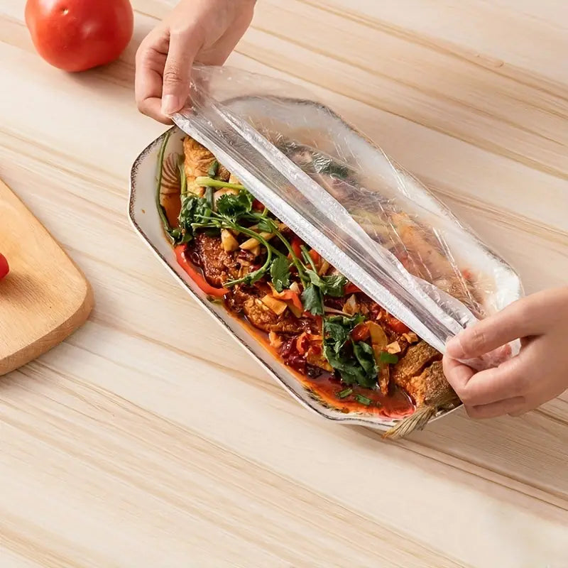 Disposable Plastic Wrap Covers - 100pcs