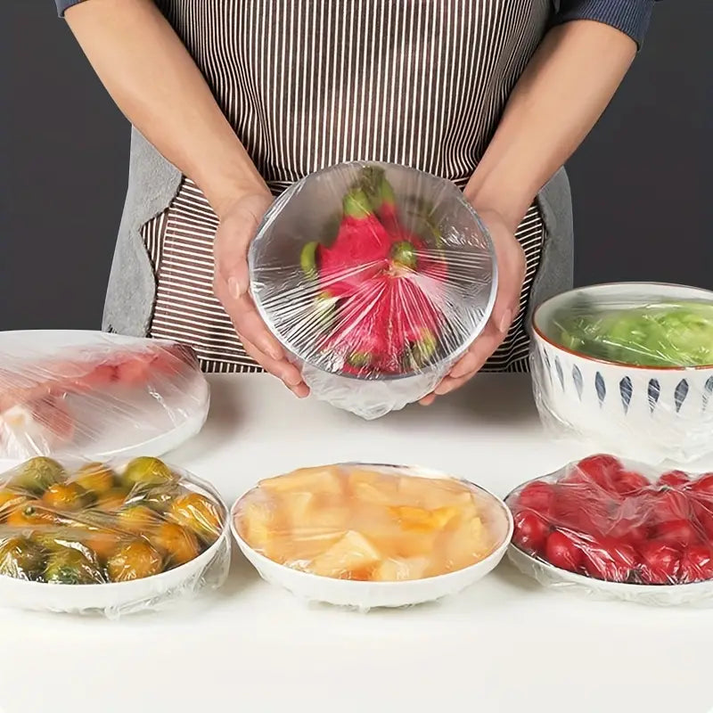 Disposable Plastic Wrap Covers - 100pcs