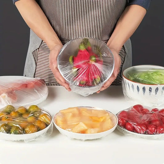 Disposable Plastic Wrap Covers - 100pcs